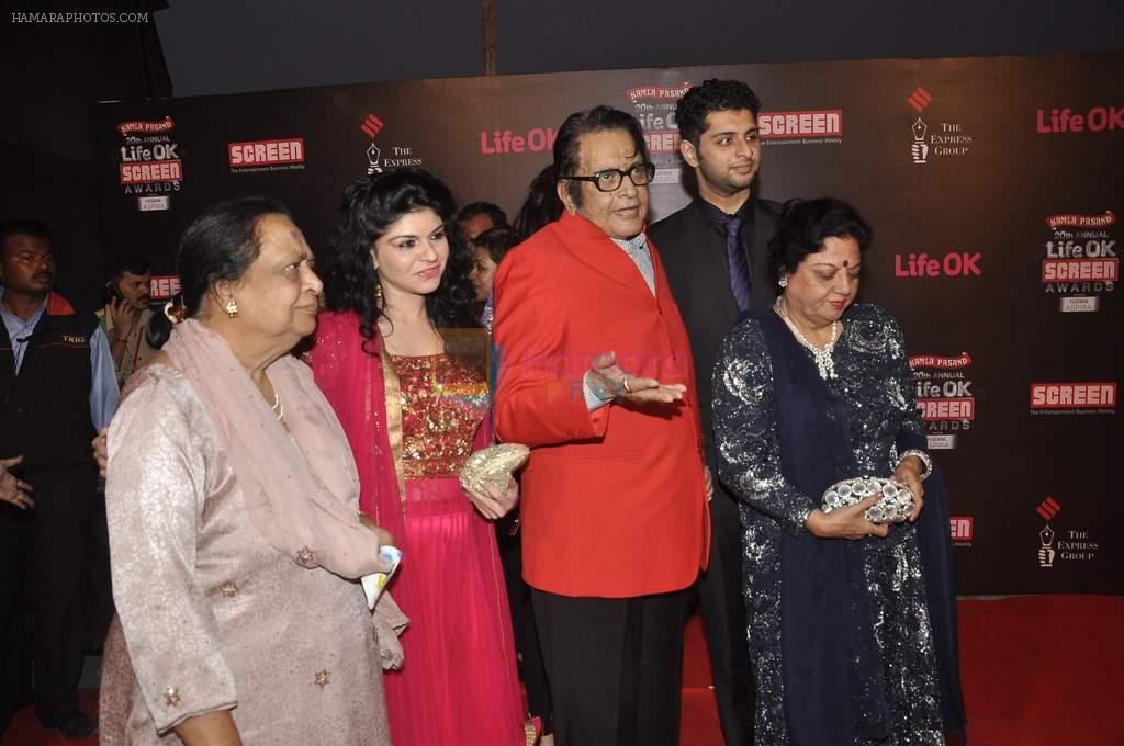Manoj Kumar at 20th Annual Life OK Screen Awards in Mumbai on 14th Jan 2014