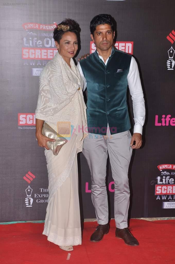 Farhan Akhtar at 20th Annual Life OK Screen Awards in Mumbai on 14th Jan 2014
