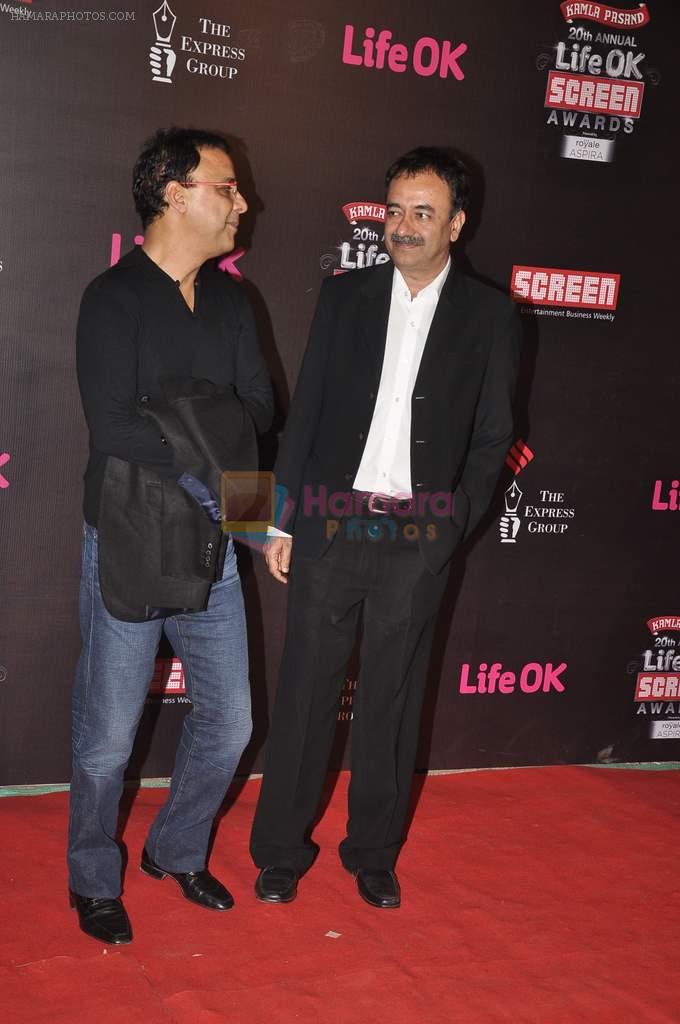 Vidhu Vinod Chopra, Rajkumar Hirani at 20th Annual Life OK Screen Awards in Mumbai on 14th Jan 2014