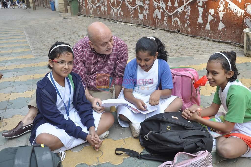 Anupam Kher at dutch children's film festival in Utpal Sanghvi School, Mumbai on 15th Jan 2014