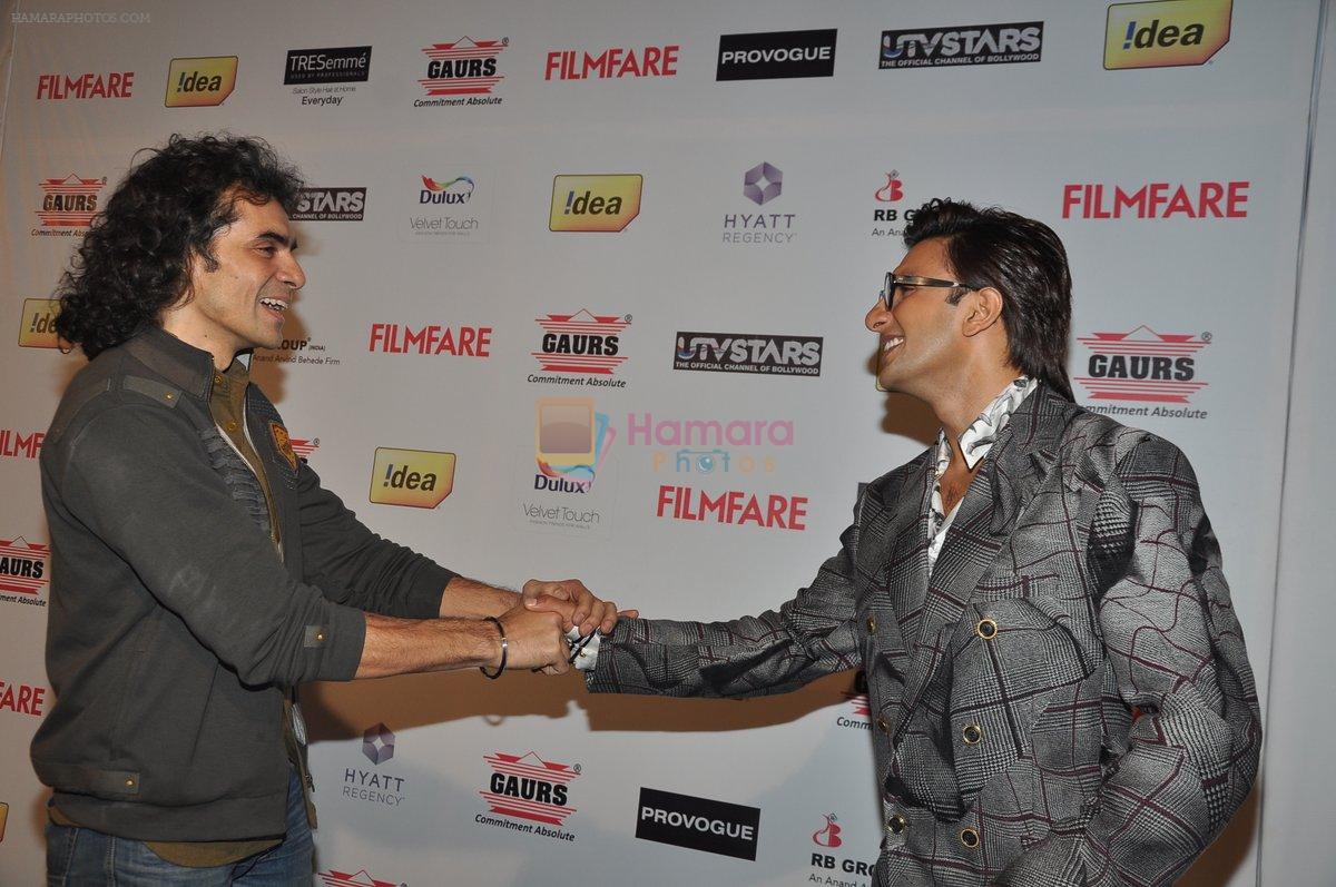 Imtiaz Ali, Ranveer Singh at Filmfare Awards Nomination Bash in Mumbai on 15th Jan 2014