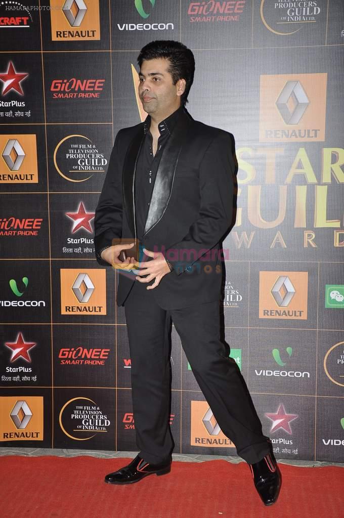 Karan Johar at The Renault Star Guild Awards Ceremony in NSCI, Mumbai on 16th Jan 2014