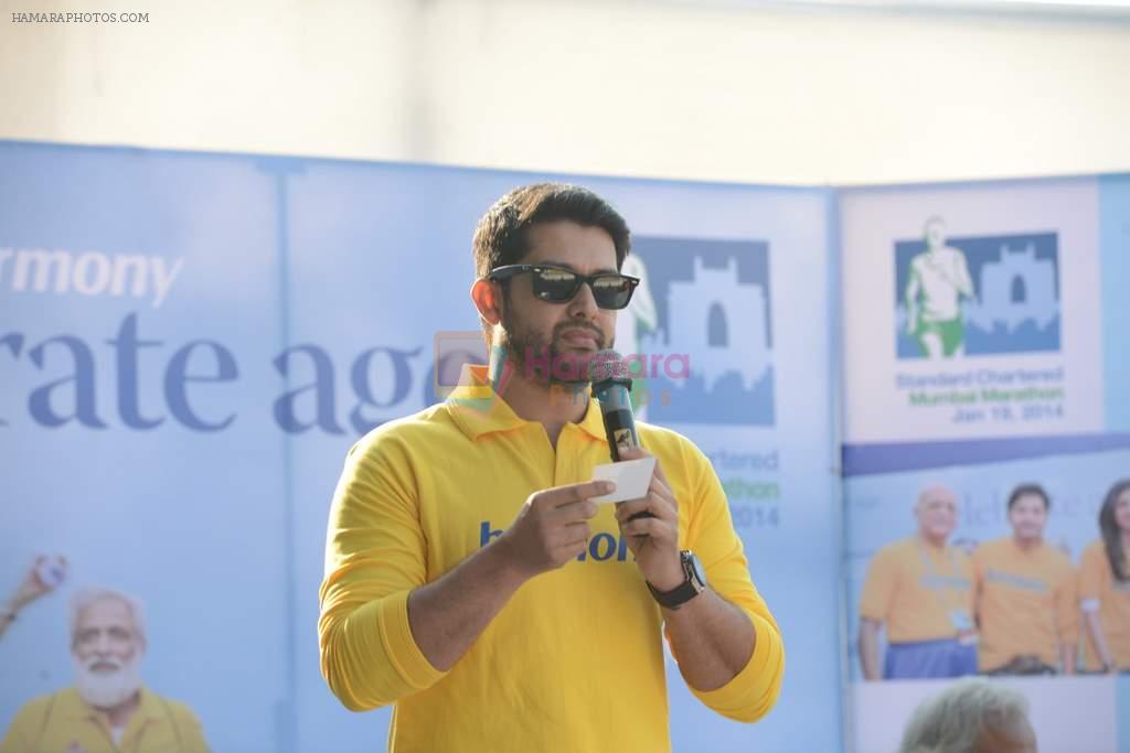 Aftab Shivdasani at Standard Chartered Marathon in Mumbai on 19th Jan 2014