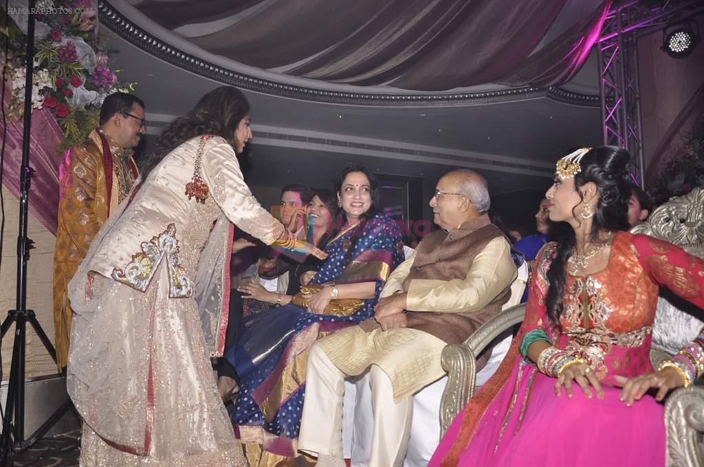 Rashmi Thackeray, Diana Hayden at Rohan Palshetkar's wedding reception in Mayfair, Mumbai on 20th Jan 2014
