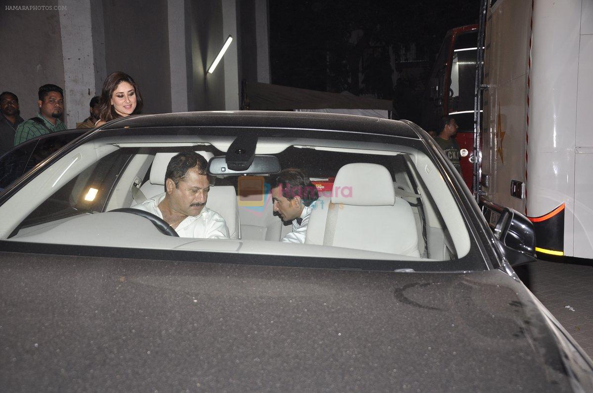 Saif Ali Khan, Kareena Kapoor Snapped at Mehboob Studio in Mumbai on 23rd Jan 2014