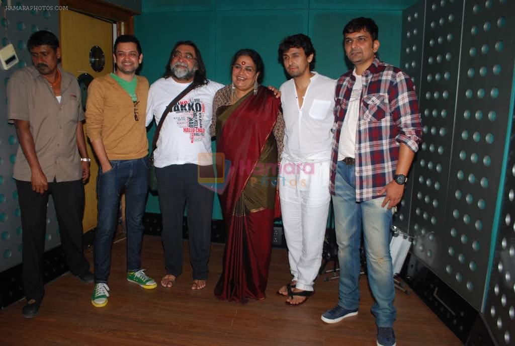 Sonu Nigam, Usha Uthup at Gaurang Doshi's song recording in Mumbai on 24th Jan 2014