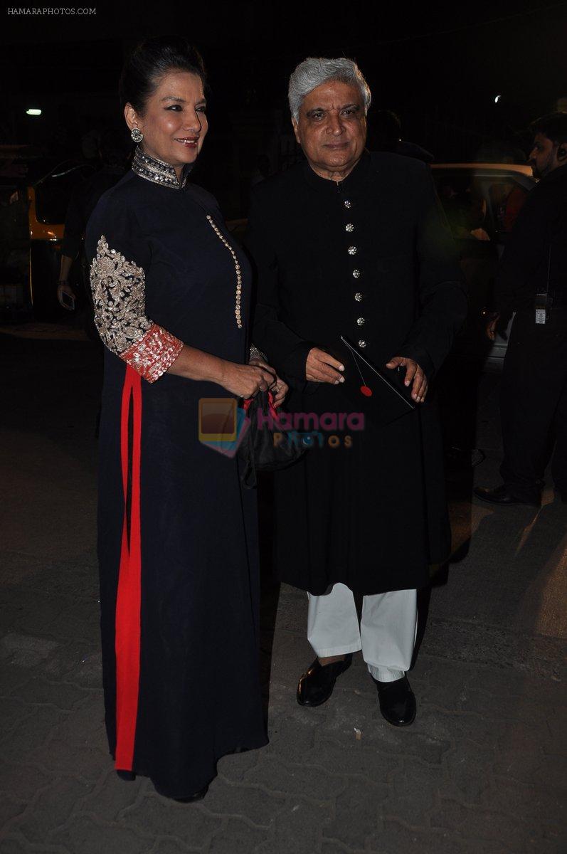 Javed Akhtar, Shabana Azmi at Filmfare Awards Red Carpet 2014 on 24th Jan 2014