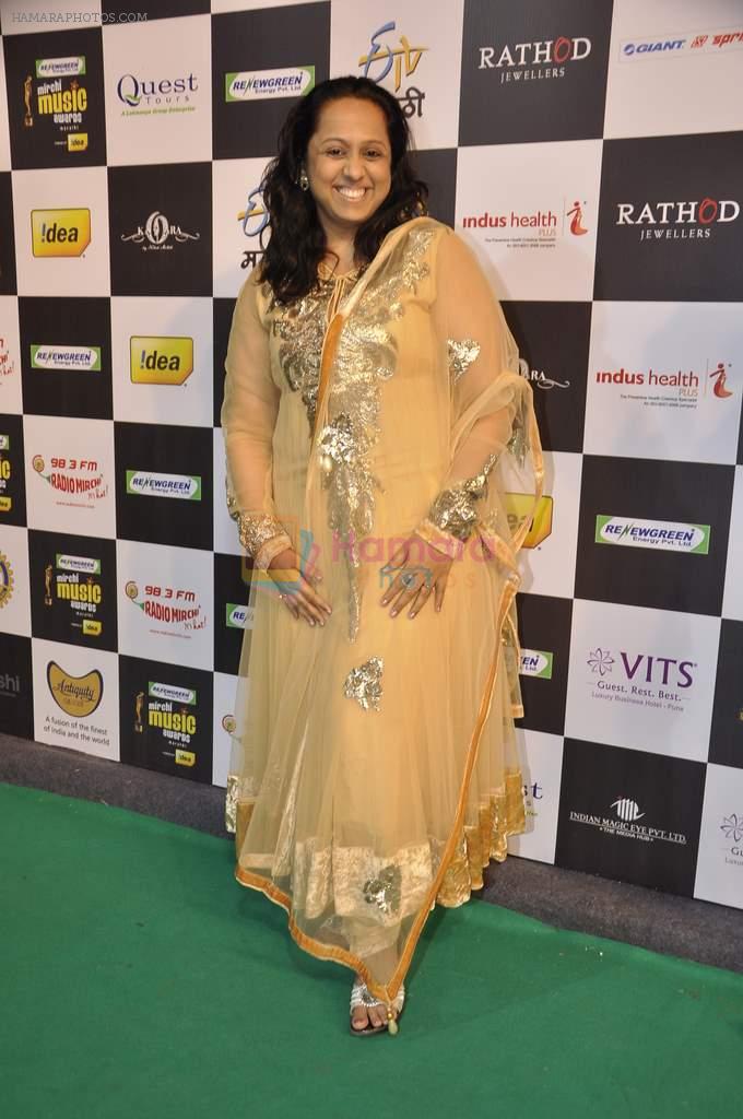 Vaishali Samant at Mirchi Marathi Music Awards in Pune, Mumbai on 27th jan 2014