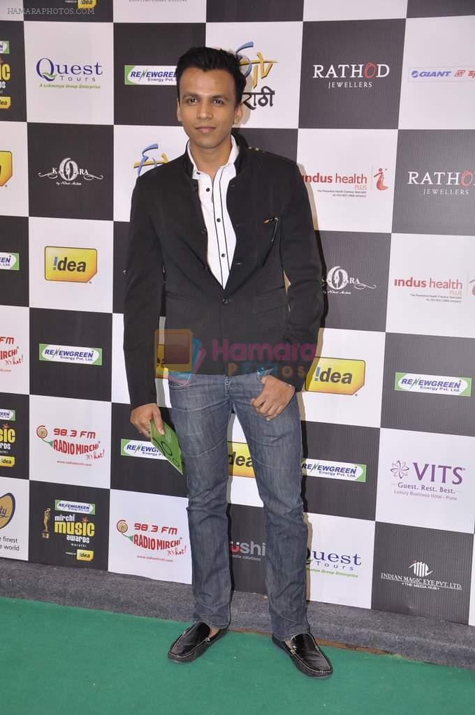 Abhijeet Sawant at Mirchi Marathi Music Awards in Pune, Mumbai on 27th jan 2014