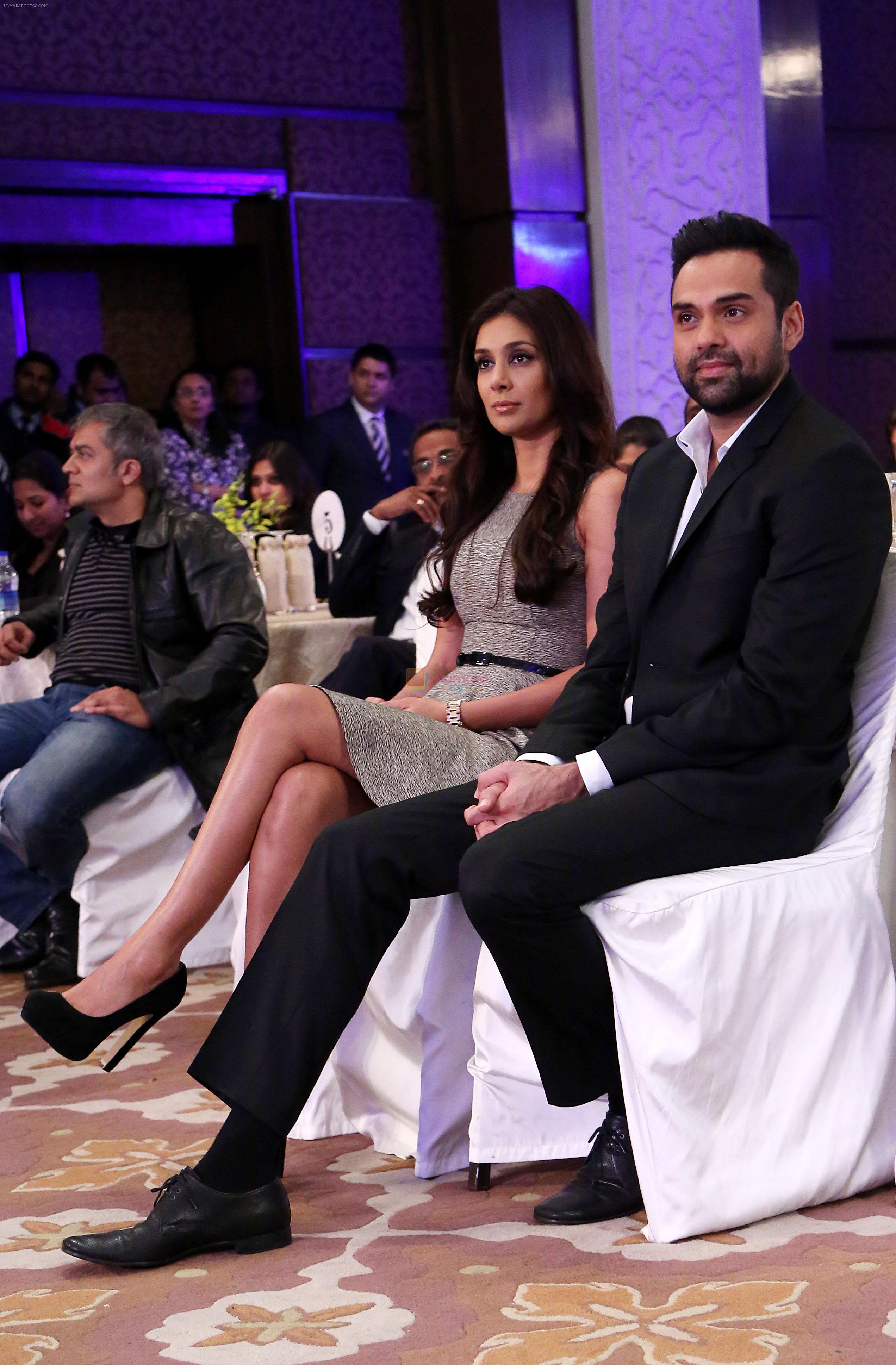 Abhay Deol and Preeti Desai during the CNBC TV18 Over Drive Awards in Mumbai on 30th Jan 2014