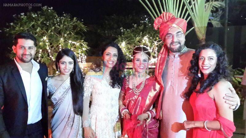 Aftab, Nin, Parveen , Raageshwari and Kabir Bedi at Raageshwari Loomba and Sudhanshu Swaroop Wedding in Four Seasons on 27th Jan 2014.