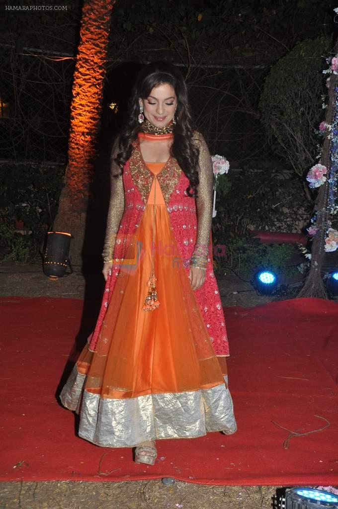 Juhi Chawla at Ahana Deol's Wedding Reception in Mumbai on 2nd Feb 2014
