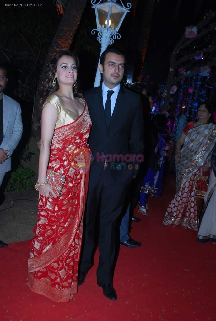 Dia Mirza at Ahana Deol's Wedding Reception in Mumbai on 2nd Feb 2014