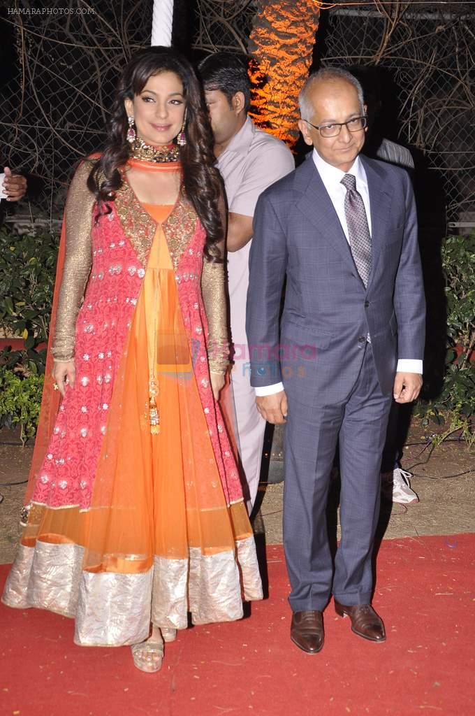Juhi Chawla at Ahana Deol's Wedding Reception in Mumbai on 2nd Feb 2014