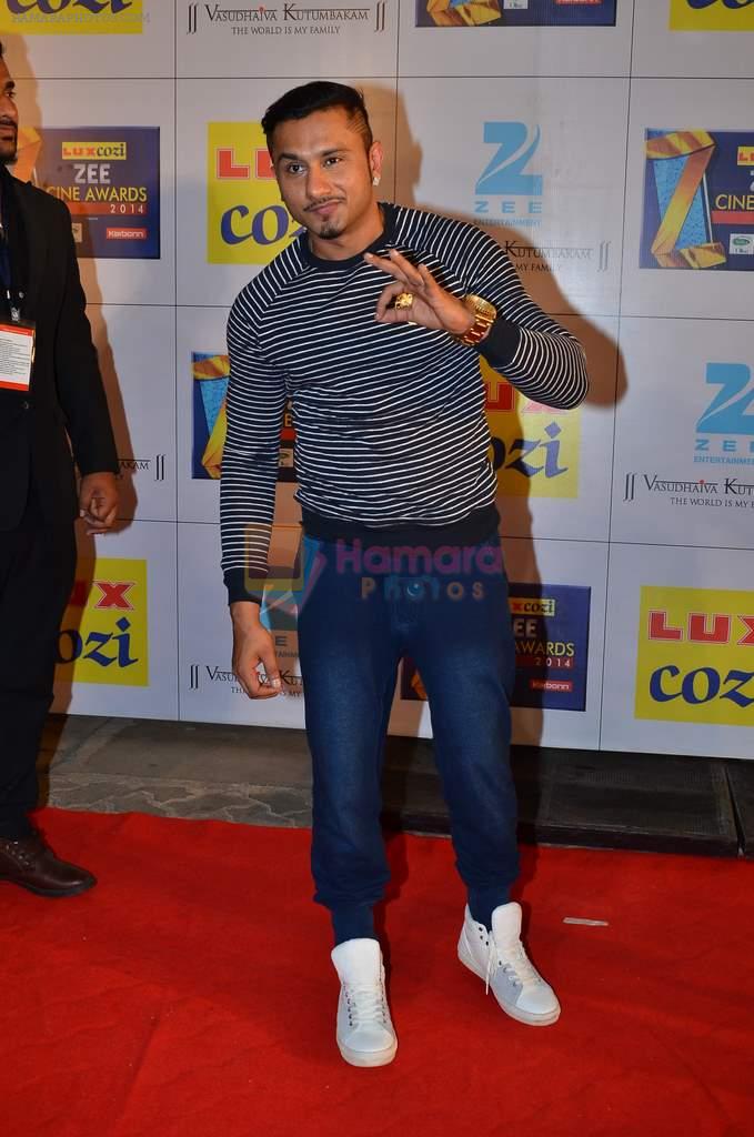 Honey Singh at Zee Awards red carpet in Filmcity, Mumbai on 8th Feb 2014