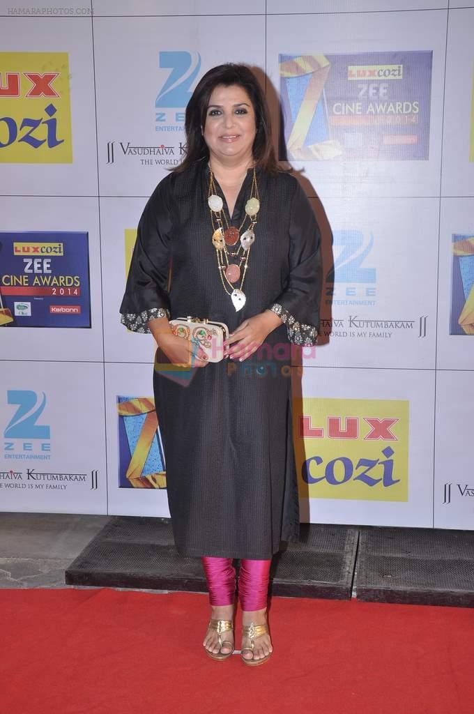 Farah Khan at Zee Awards red carpet in Filmcity, Mumbai on 8th Feb 2014