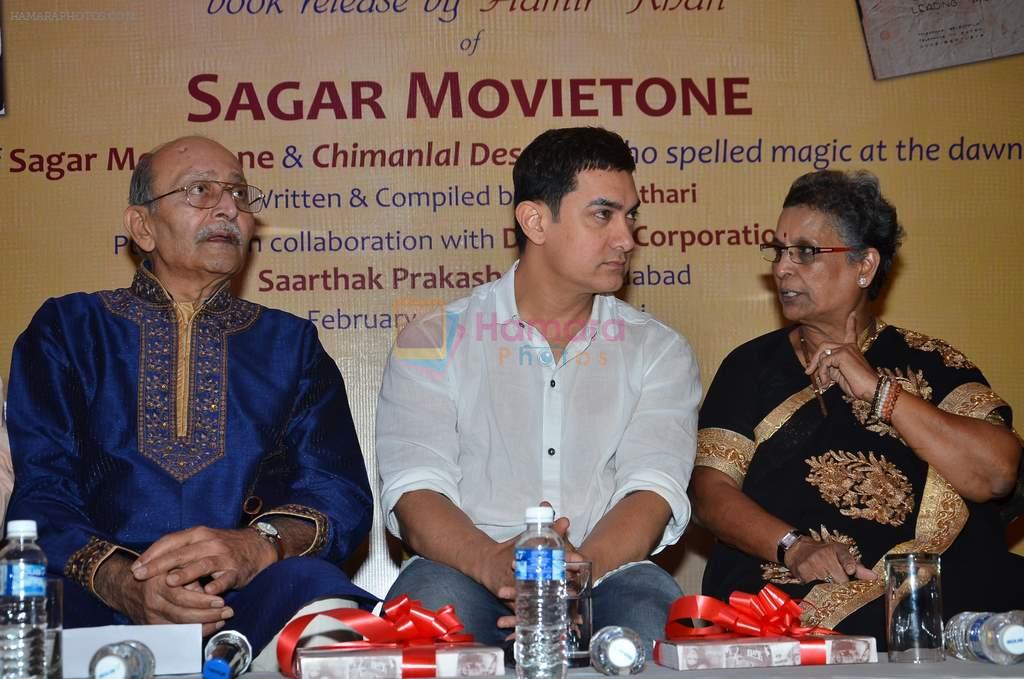 Aamir Khan at the launch of Sagar Movietone in Khar Gymkhana, Mumbai on 11th Feb 2014