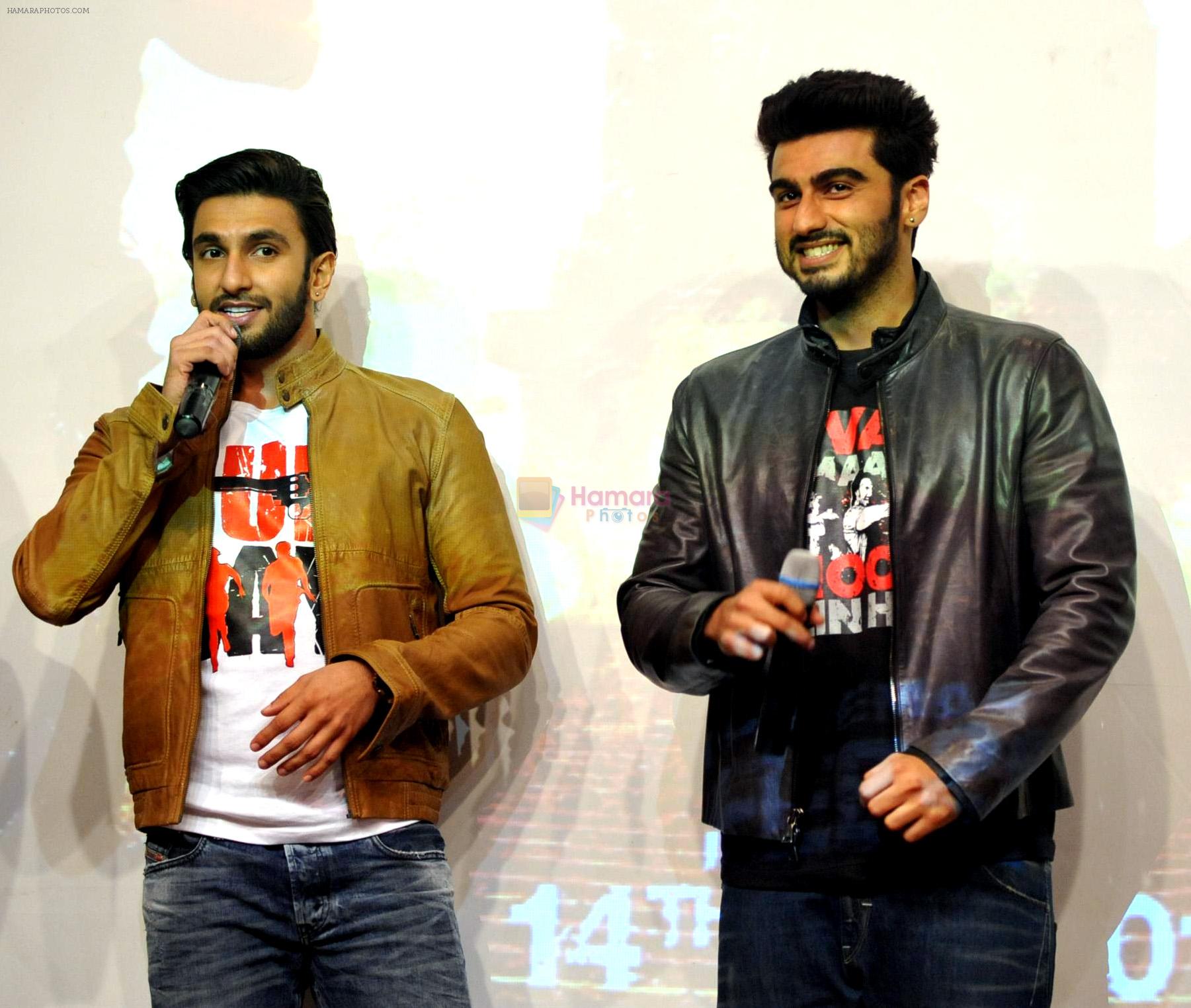Ranveer Singh, Arjun Kapoor at Gunday promotion in Mumbai on 11th Feb 2014