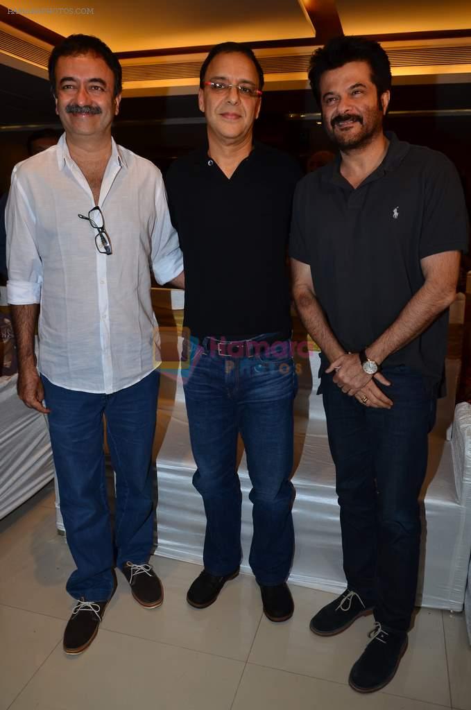 Vidhu Vinod Chopra, Rajkumar Hirani, Anil Kapoor at the launch of Sagar Movietone in Khar Gymkhana, Mumbai on 11th Feb 2014