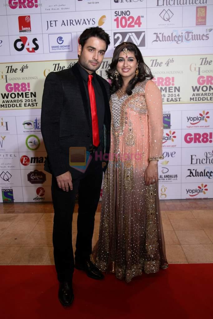 Vivian Dsena,Vahbij Dorabjee at GR8 Women Awards 2014 in Dubai on 15th Feb 2014