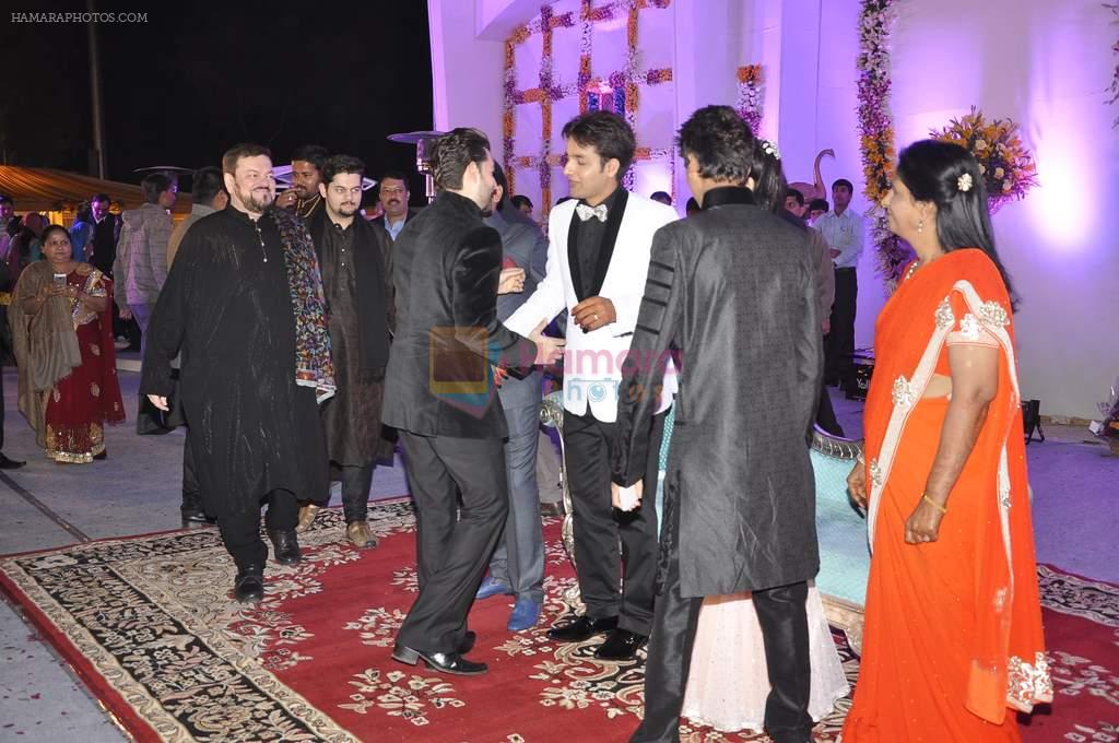 Neil Mukesh, Nitin Mukesh at Miraj Group's Madan Paliwal's daughter Devdhooti and Vikas Purohit's reception in Udaipur on 18th Feb 2014
