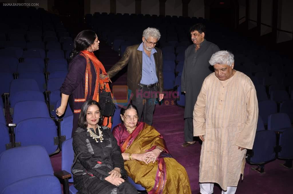 Shabana Azmi, Javed Akhtar, Naseeruddin Shah, Tanvi Azmi at Laddlie Awards in NCPA, Mumbai on 20th Feb 2014