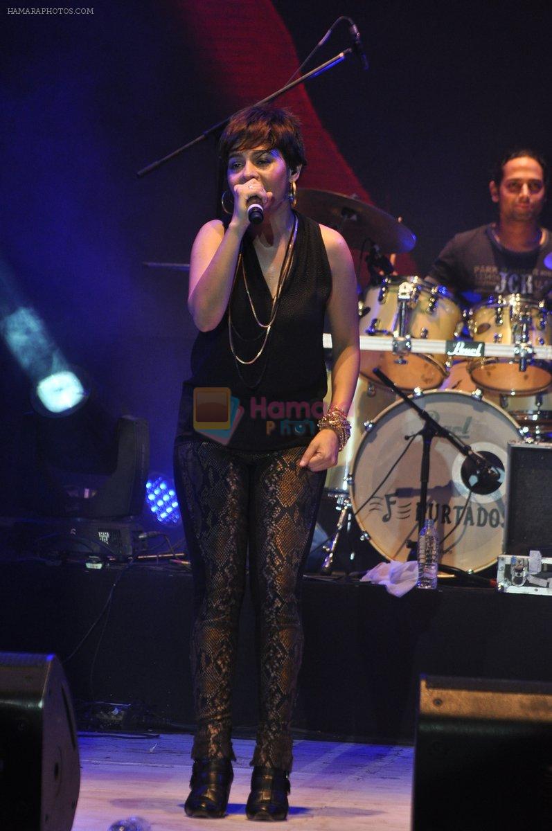 Sunidhi Chauhan at  Channel V India Fest in Mumbai on 23rd Feb 2014
