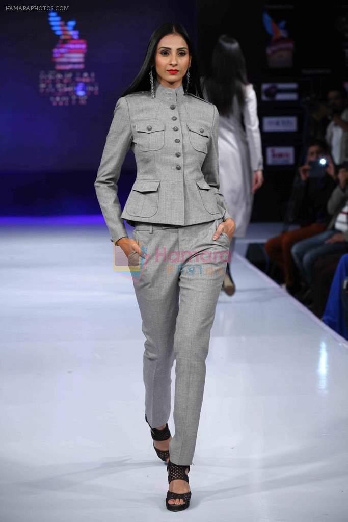 Model walk the ramp for Aslam Khan at Bengal Fashion Week on 23rd Feb 2014