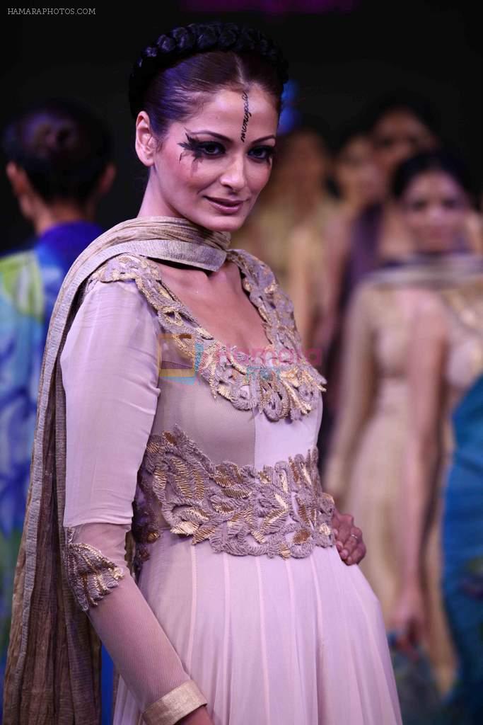 Model walk the ramp for Mona Pali at Bengal Fashion Week on 23rd Feb 2014