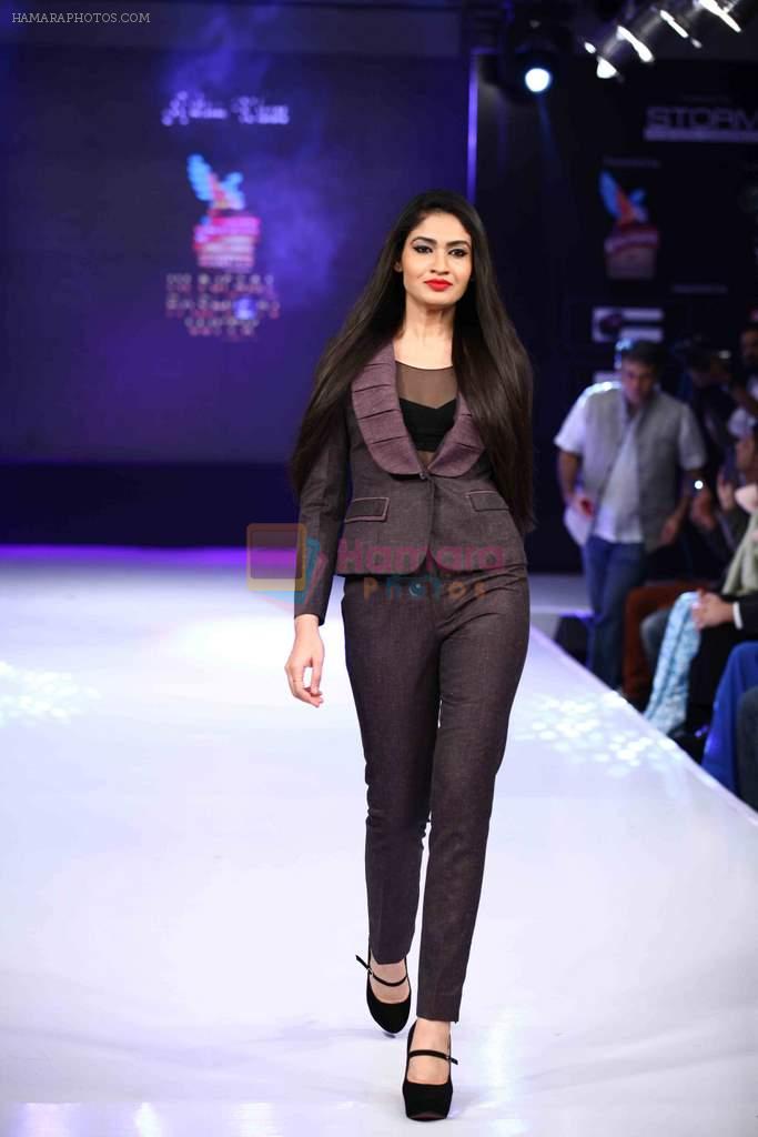 Model walk the ramp for Aslam Khan at Bengal Fashion Week on 23rd Feb 2014