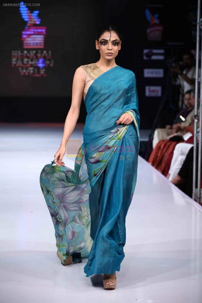 Model walk the ramp for Mona Pali at Bengal Fashion Week on 23rd Feb 2014