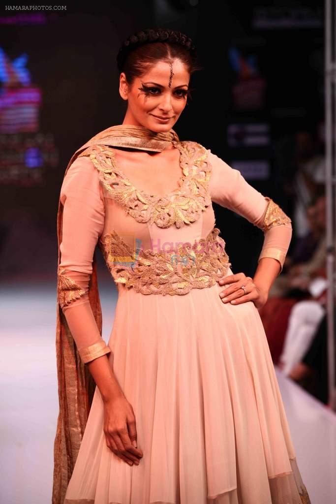 Model walk the ramp for Mona Pali at Bengal Fashion Week on 23rd Feb 2014