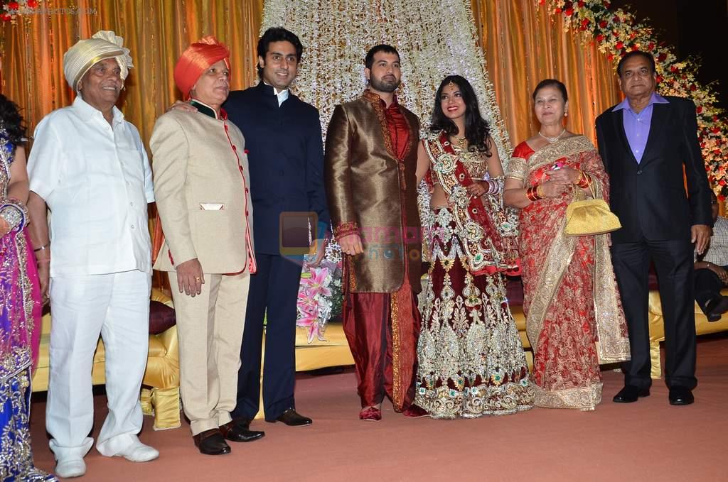Abhishek Bachchan at Rajiv and Megha's wedding reception in Sahara Star, Mumbai on 25th Feb 2014