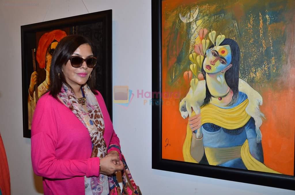 Zeenat Aman at artist Raosaheb's art event in Jehangir, Mumbai on 26th Feb 2014