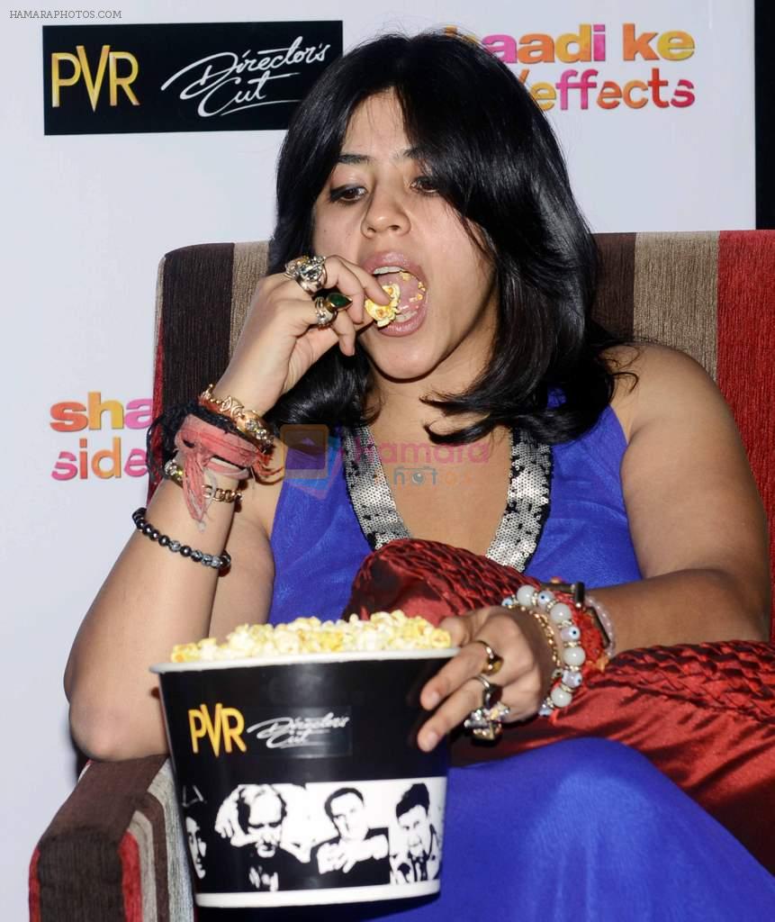 Ekta Kapoor at Shaadi Ke Side Effects promotions in Delhi on 26th Feb 2014
