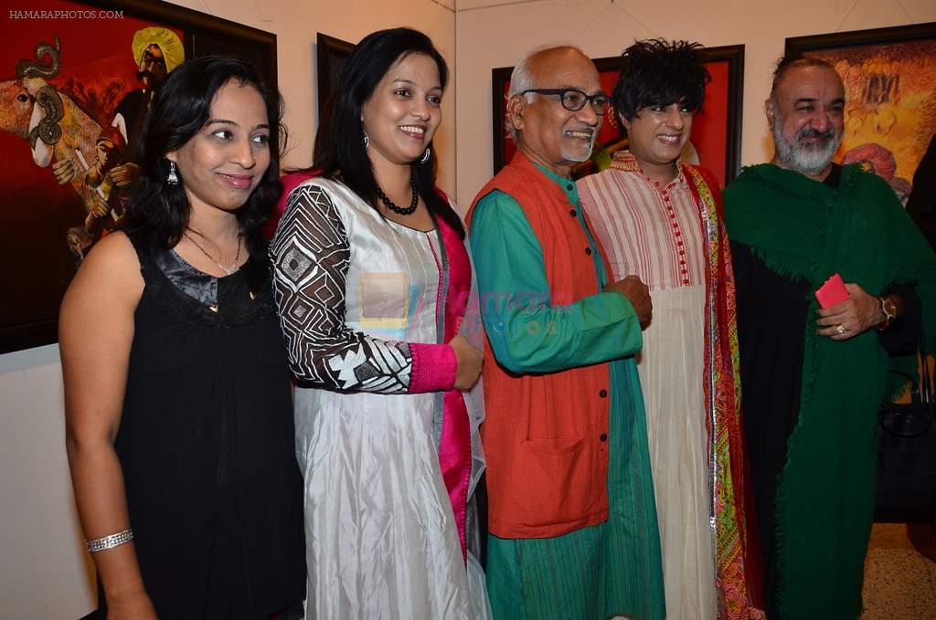 Zeenat Aman, Rohit Verma at artist Raosaheb's art event in Jehangir, Mumbai on 26th Feb 2014