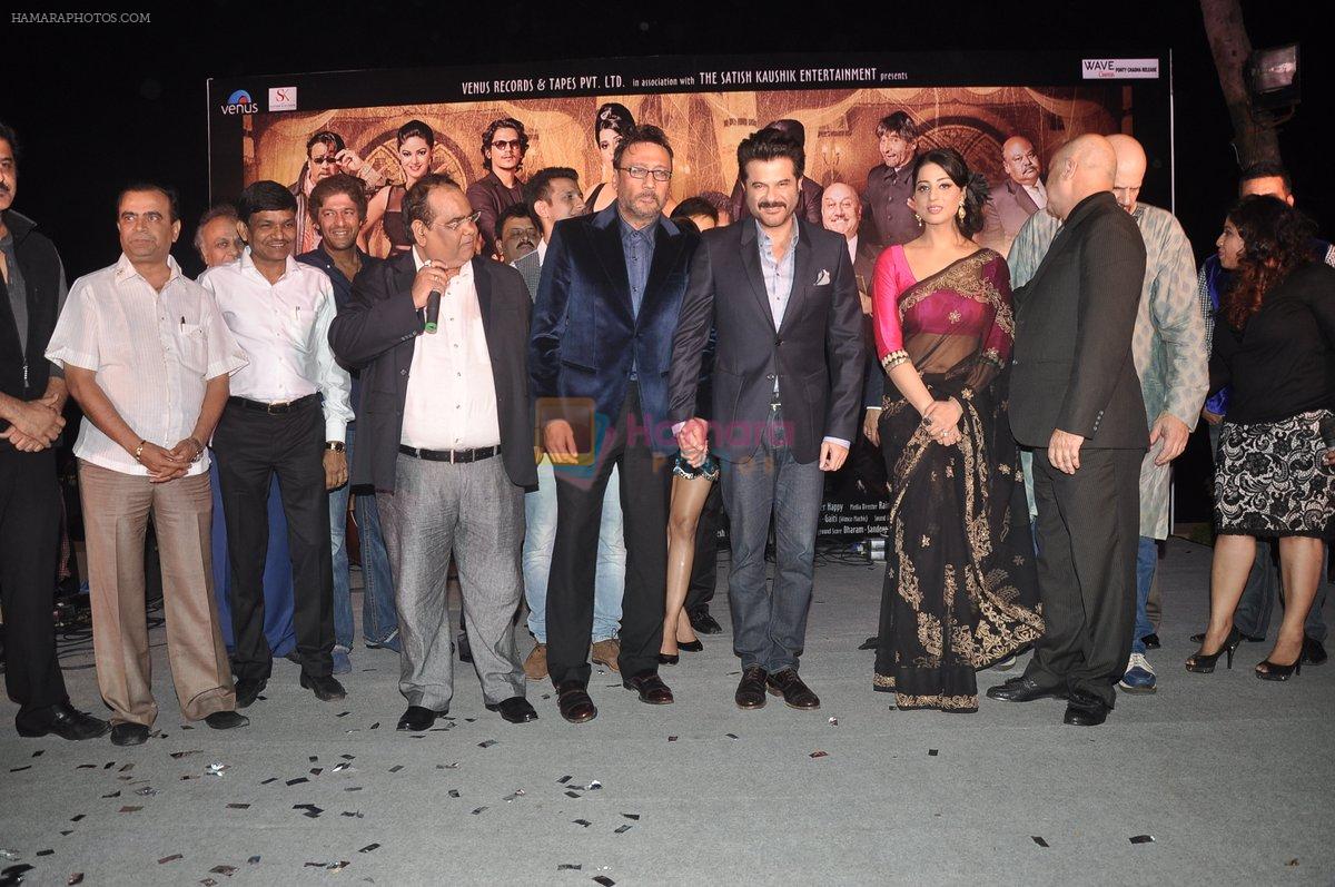 Satish Kaushik,  Anil Kapoor, Mahi Gill, Meera Chopra, Sharman Joshi, Rajesh Khattar, Jackie Shroff at Gangs of Ghost Music Launch in Mumbai on 26th Feb 2014