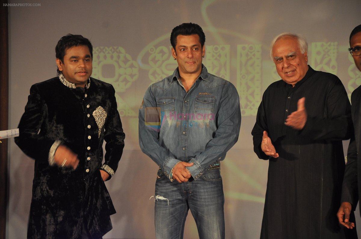 Salman Khan at the launch of Kapil Sibal & AR Rahman Music Album in Mumbai on 27th Feb 2014