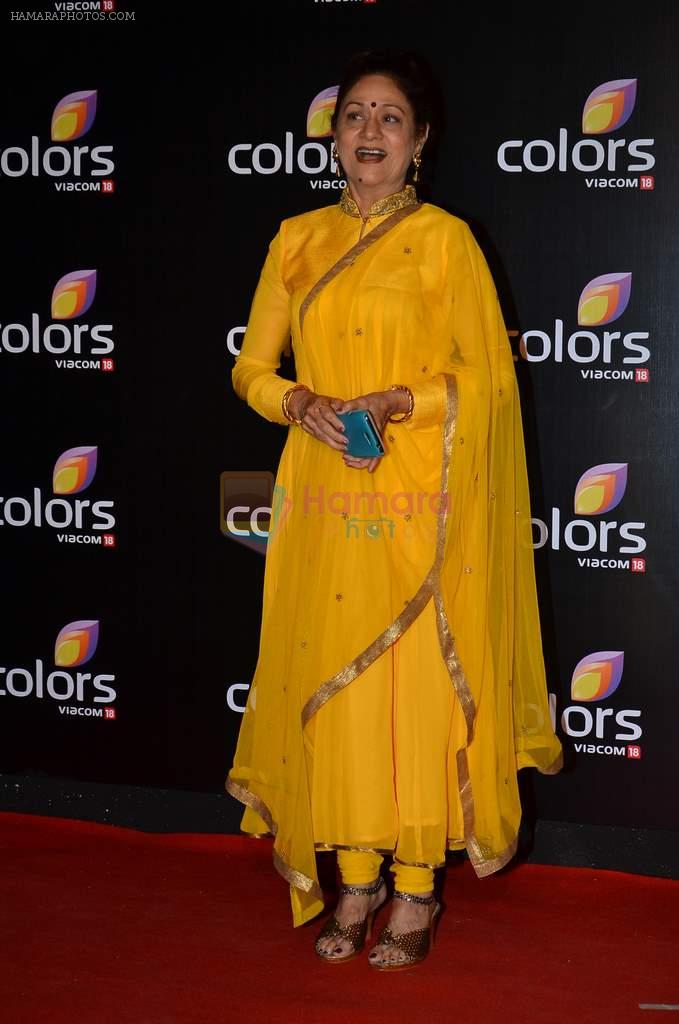 Aruna Irani at Colors red carpet in Grand Hyatt, Mumbai on 1st March 2014