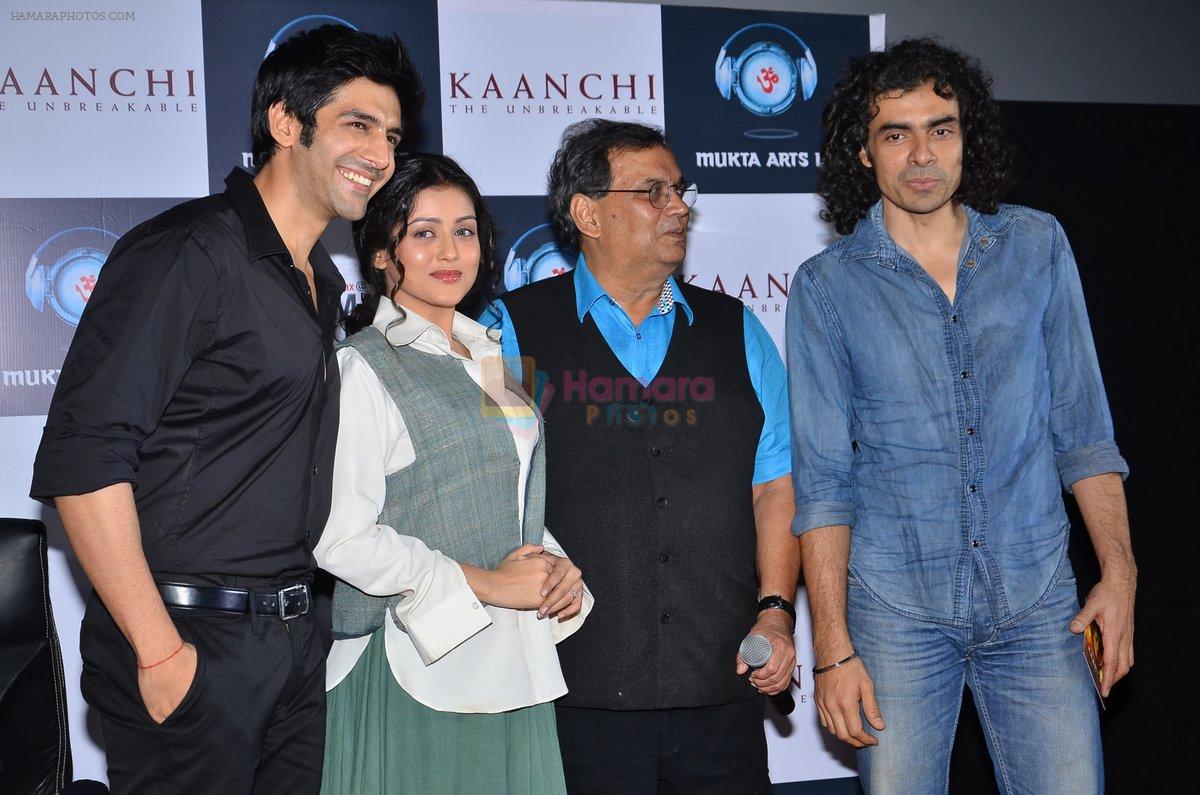Kartik Aaryan, Mishti, Subhash Ghai, Imtiaz Ali  at the First look launch of Kaanchi... in Mumbai on 6th March 2014