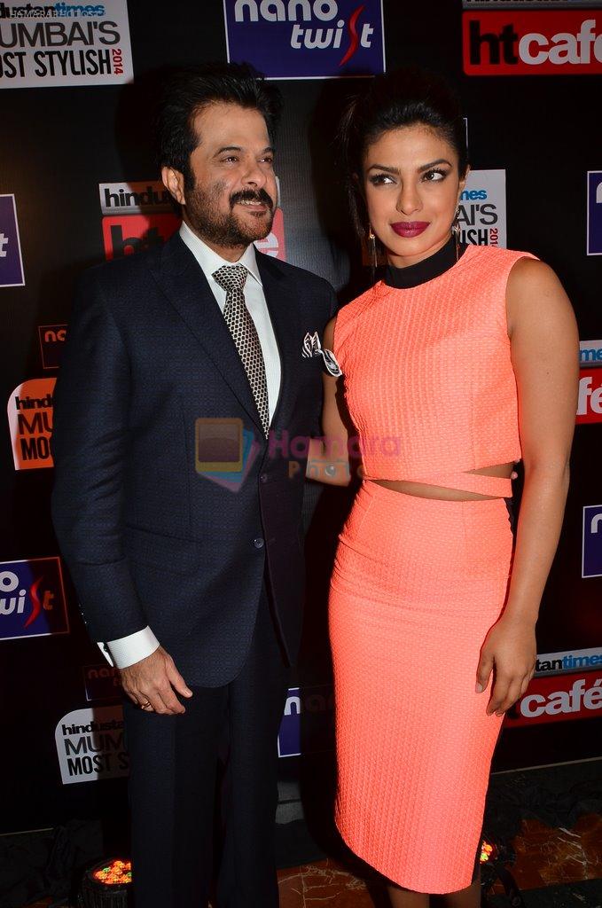 Anil Kapoor, Priyanka Chopra at HT Most Stylish Awards in ITC Parel, Mumbai on 8th March 2014
