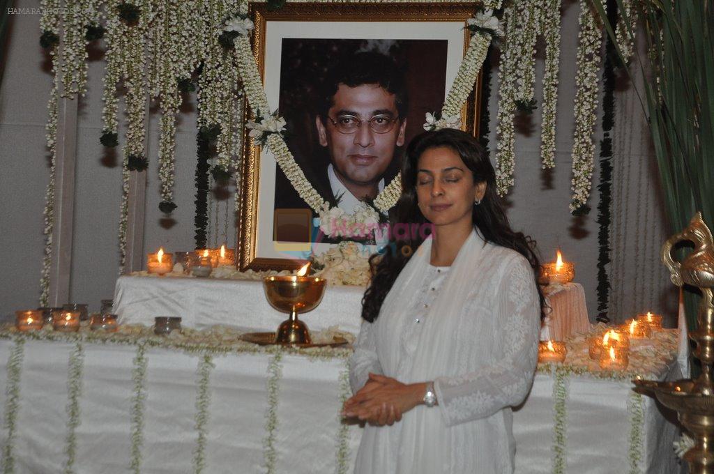 Juhi Chawla at Bobby Chawla's prayer meet in Taj Land's End, Mumbai on 11th March 2014