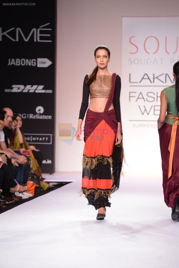 Model walk for SOUP BY SOUGAT PAUL Show at LFW 2014 Day 1 in Grand Hyatt, Mumbai on 12th March 2014