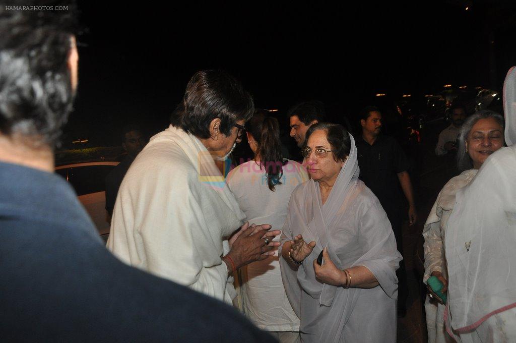 Amitabh Bachchan at Bobby Chawla's prayer meet in Taj Land's End, Mumbai on 11th March 2014
