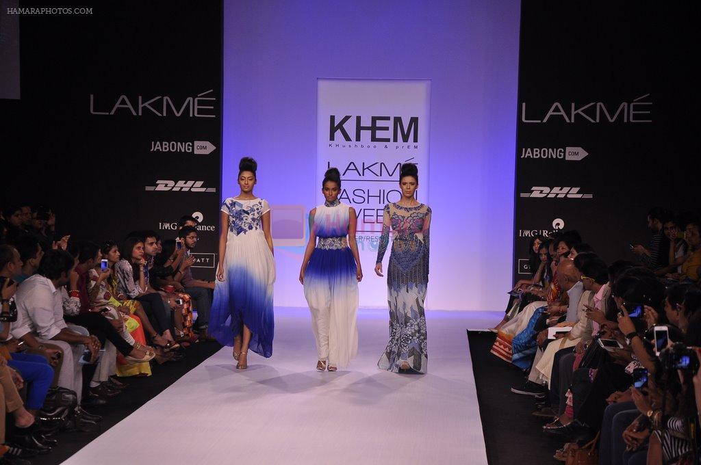 Model walk for KHEM Show at LFW 2014 Day 2 in Grand Hyatt, Mumbai on 13th March 2014