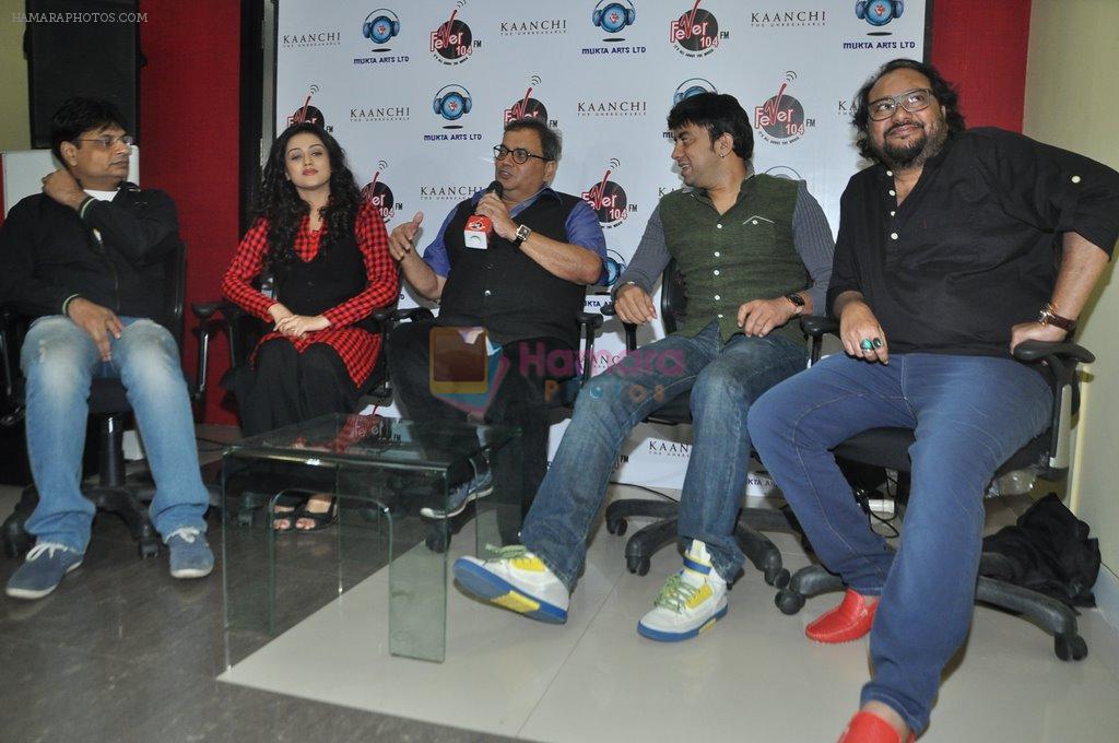 Irshad Kamil, Mishti, Subhash Ghai, Ismail Darbar at the release of Kaanchi...'s anthem in Andheri, Mumbai on 12th March 2014