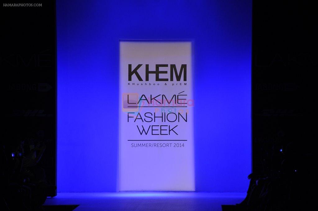 Model walk for KHEM Show at LFW 2014 Day 2 in Grand Hyatt, Mumbai on 13th March 2014