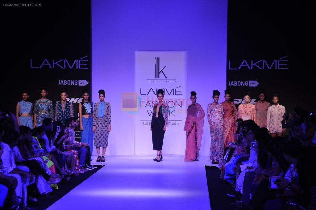 Model walk for ILK Show at LFW 2014 Day 2 in Grand Hyatt, Mumbai on ...