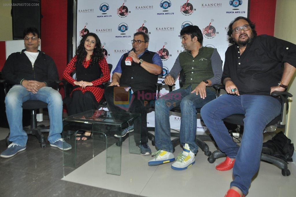 Irshad Kamil, Mishti, Subhash Ghai, Ismail Darbar at the release of Kaanchi...'s anthem in Andheri, Mumbai on 12th March 2014