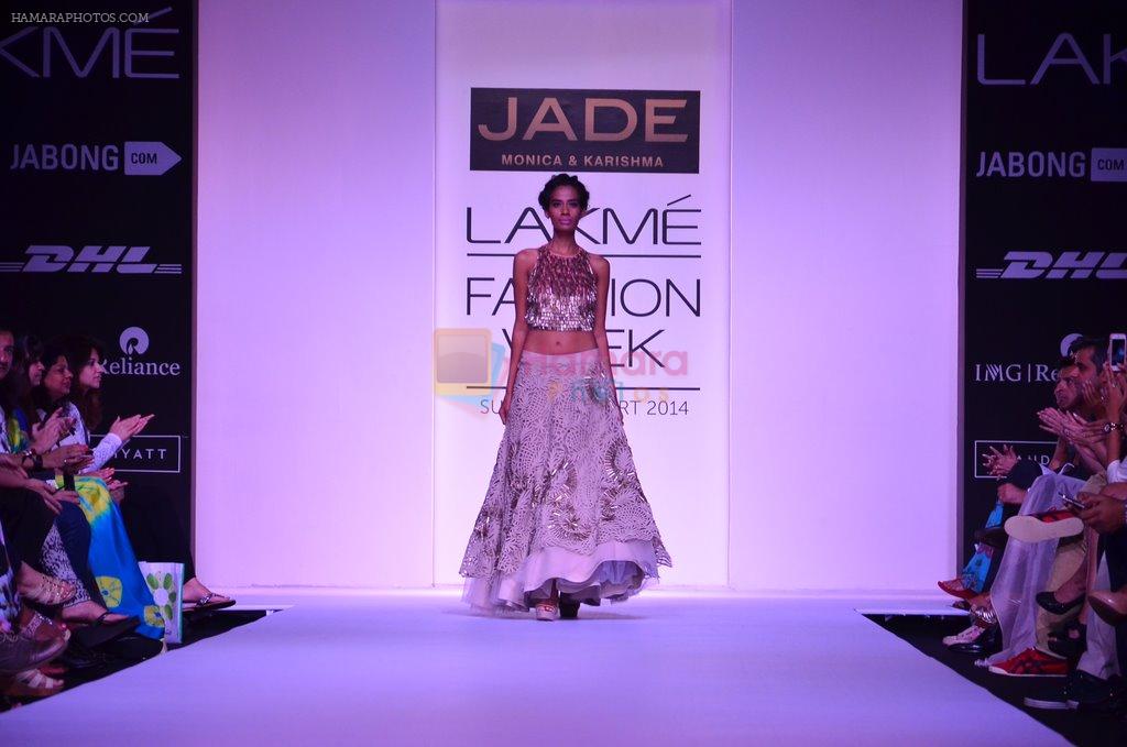 Model walk for Jade Show at LFW 2014 Day 2 in Grand Hyatt, Mumbai on 13th March 2014